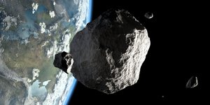 Κομήτες στο διάστημα με φόντο τον πλανήτη γη