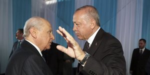 Τετ - α - τετ του Ντεβλέτ Μπαχτσελί με τον Τούρκο πρόεδρο Ρετζέπ Ταγίπ Ερντογάν