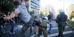 Ενταση στη διαδήλωση κατά της επίσκεψης Πομπέο στην Αθήνα