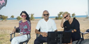 Ζενεβιέν Μαζαρί, Δημήτρης Σκουλός και Έλενα Χριστοπούλου σε δοκιμασία του GNTM στην παραλία