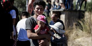 Εικόνα από τον προσφυγικό καταυλισμό στη Μόρια