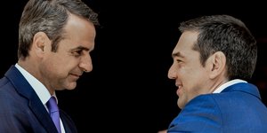 Συνάντηση Κυριάκου Μητσοτάκη με τον Αλέξη Τσίπρα