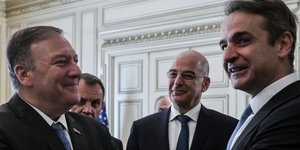 Ο Κυριάκος Μητσοτάκης με τον αμερικανό ΥΠΕΞ στο Μαξίμου