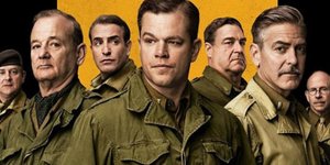 Οι πρωταγωνιστές της ταινίας «Μνημείων Άνδρες», μεταξύ των οποίων ο Τζορτζ Κλούνεϊ και ο Ματ Ντέιμον