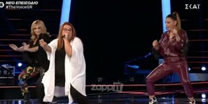Η γυμνάστρια Έλλη Πλατάνου στην σκηνή του The Voice