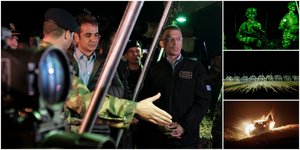 Ο Κυριάκος Μητσοτάκης παρακολουθεί την άσκηση «Παρμενίων 2019»