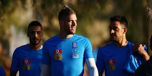 Ο Αλέξανδρος Πασχαλάκης στην προπόνηση της Εθνικής Ελλάδος