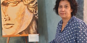 πινακας Αλέξανδρος γυναίκα με πουά 