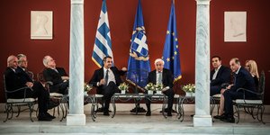 Συναντήσεις Μητσοτάκης με τους πολιτικούς αρχηγούς 