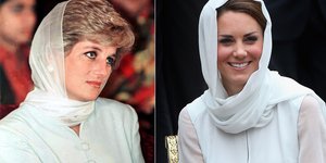 πριγκίπισσα Νταϊάνα και Κέιτ Μίντλετον με μαντίλα