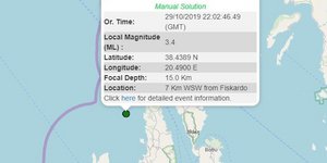 Στοιχεία σεισμού στη Κεφαλονιά