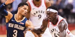 Φάση από τον αγώνα Τορόντο - Νέα Ορλεάνη στο NBA