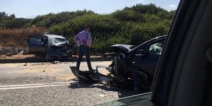 Τα οχήματα που ενεπλάκησαν στο τροχαίο