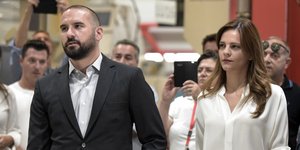 Ο Δημήτρης Τζανακόπουλος και η Εφη Αχτσιόγλου