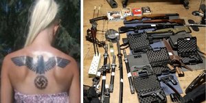 H 26χρονη «Μις Χίτλερ» και οπλοστάσιο της οργάνωσης των νεοναζί που κατασχέθηκε