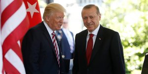 Οι πρόεδροι ΗΠΑ-Τουρκίας, Τραμπ και Ερντογάν στην προηγούμενη (Μάιος 2017) συνάντησή τους στο Λευκό Οίκο
