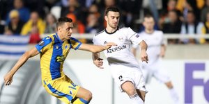 Φάση από τον αγώνα ΑΠΟΕΛ-Καραμπάγκ για το Europa League