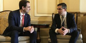 Ο Χρίστος Δήμας με τον επικεφαλής του Γραφείου Τεχνολογίας των ΗΠΑ Michael Kratsios