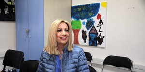 Η Φώφη Γεννηματά στο κέντρο φιλοξενίας προσφύγων και μεταναστών στα Διαβατά Θεσσαλονίκης