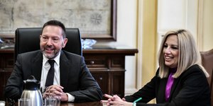 Ο Γιάννης Στουρνάρας με την Φώφη Γεννηματά