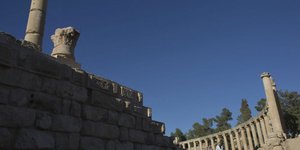 Εικόνα από τον αρχαιολογικό χώρο στη Γέρασα της Ιορδανίας