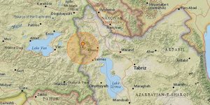 Χάρτης σεισμού στο Ιράν