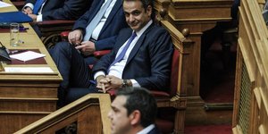Κυριάκος Μητσοτάκης στη βουλή