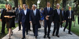 Φώφη Γεννηματά, Αλέξης Τσίπρας, Προκόπης Παυλόπουλος, Κυριάκος Μητσοτάκης και Κώστας Τασούλας