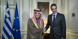 Ο Κυριάκος Μητσοτάκης με Σαουδάραβα υπουργό