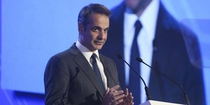 Ο Κυριάκος Μητσοτάκης κατά την ομιλία του στο Digital Economy Forum