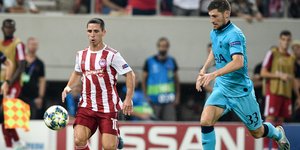 Ο Ποντένσε σε προσπάθειά του από το ματς στο «Γεώργιος Καραϊσκάκης»
