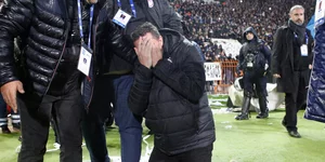Ο Οσκαρ Γκαρθία, την στιγμή του τραυματισμού του στην Τούμπα