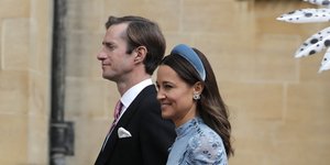 Η Πίπα Μίντλετον με τον σύζυγό της /Φωτογραφία: AP