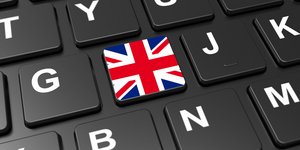 Βρετανική σημαία σε πληκτρολόγιο