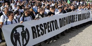 Διαδήλωση αστυνομικών στην Πορτογαλία