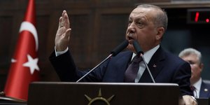 Ο Ρετζέπ Ταγίπ Ερντογάν σε πρόσφατη ομιλία του