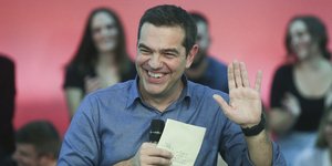 Ο Αλέξης Τσίπρας στην ομιλία του στη Νίκαια