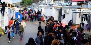 Πρόσφυγες και μετανάστες στη Μόρια της Λέσβου