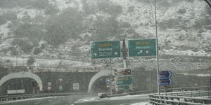 Χιόνι στην Εγνατία Οδό