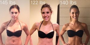 Fitness blogger με μαύρο μπικίνι σε τρεις φωτογραφίες