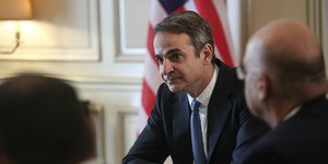 Ο Κ. Μητσοτάκης σε συνάντηση με τον Μ. Πομπέο