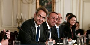 Ο Κυριάκος Μητσοτάκης στο υπουργικό συμβούλιο