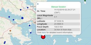 Στοιχεία σεισμού στην Αττική