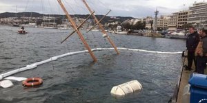 Το ιστιοφόρο σκάφος που βυθίστηκε στην Καβάλα