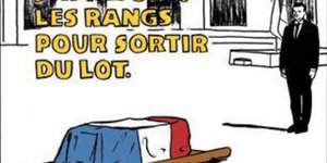 Σκίτσο του Charlie Hebdo με Μακρόν και φέρετρο