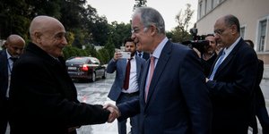Ο Κώστας Τασούλας υποδέχεται τον πρόεδρο της Βουλής της Λιβύης