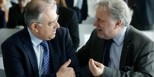 Ο Τάκης Θεοδωρικάκος και ο Γιώργος Κατρούγκαλος 