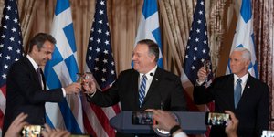 Μητσοτάκης, Πομπέο, Πενς από το πρόσφατο ταξίδι του πρωθυπουργού στις ΗΠΑ