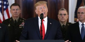 το διάγγελμα του Ντόναλντ Τραμπ για τις ιρανικές επιθέσεις