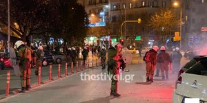 Ένταση μεταξύ οπαδών του ΠΑΟΚ και ΜΑΤ στη Θεσσαλονίκη